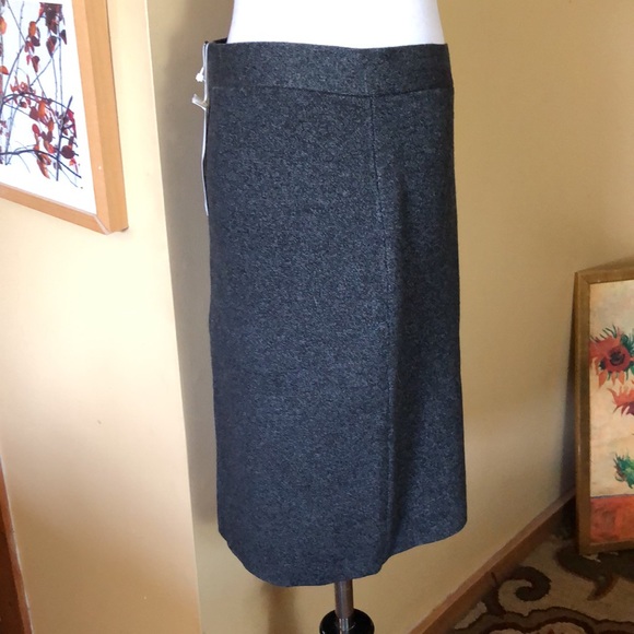 EILEEN FISHER Size Medium Stretch PullOn Wool Soandex Charcoal Gray $238 NEW - Picture 3 of 10